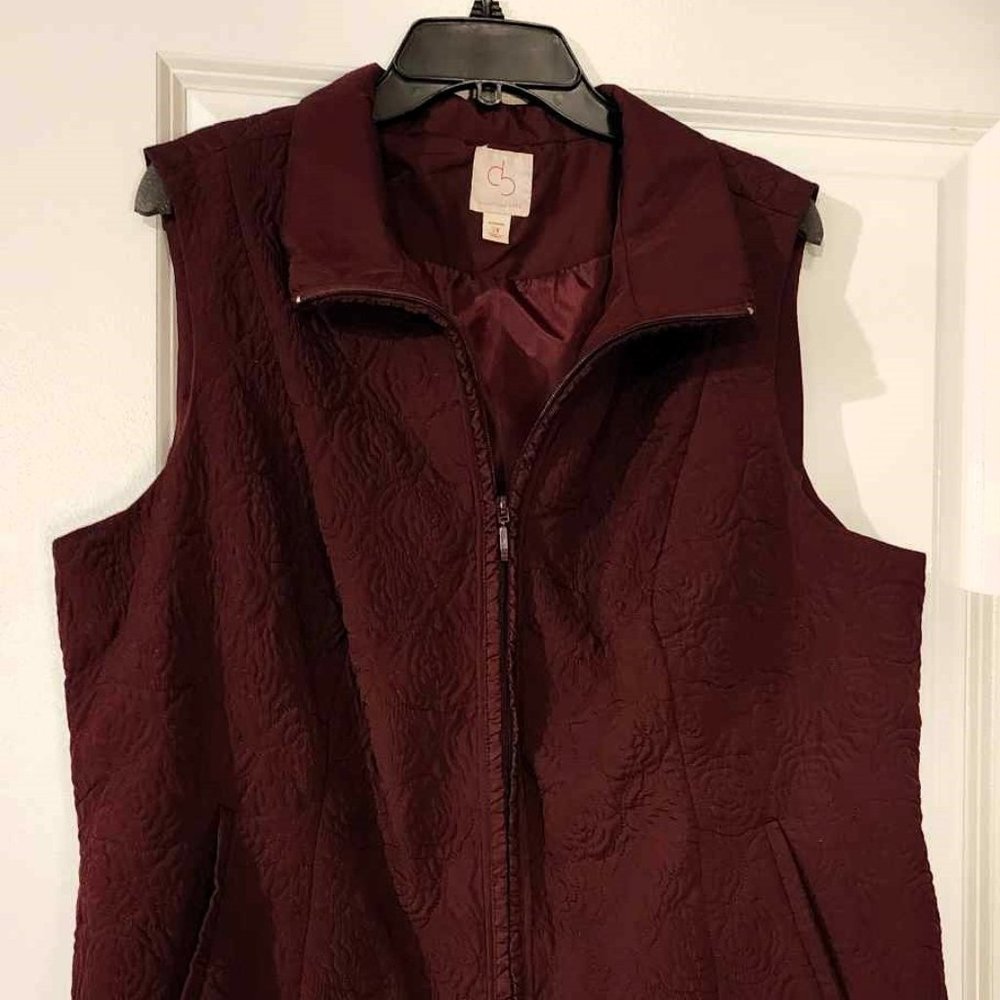 DB Vest Womens 2X Burgundy